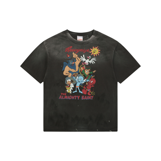 Saint Michael Cartoon All-Over Print Short-Sleeve T-Shirt