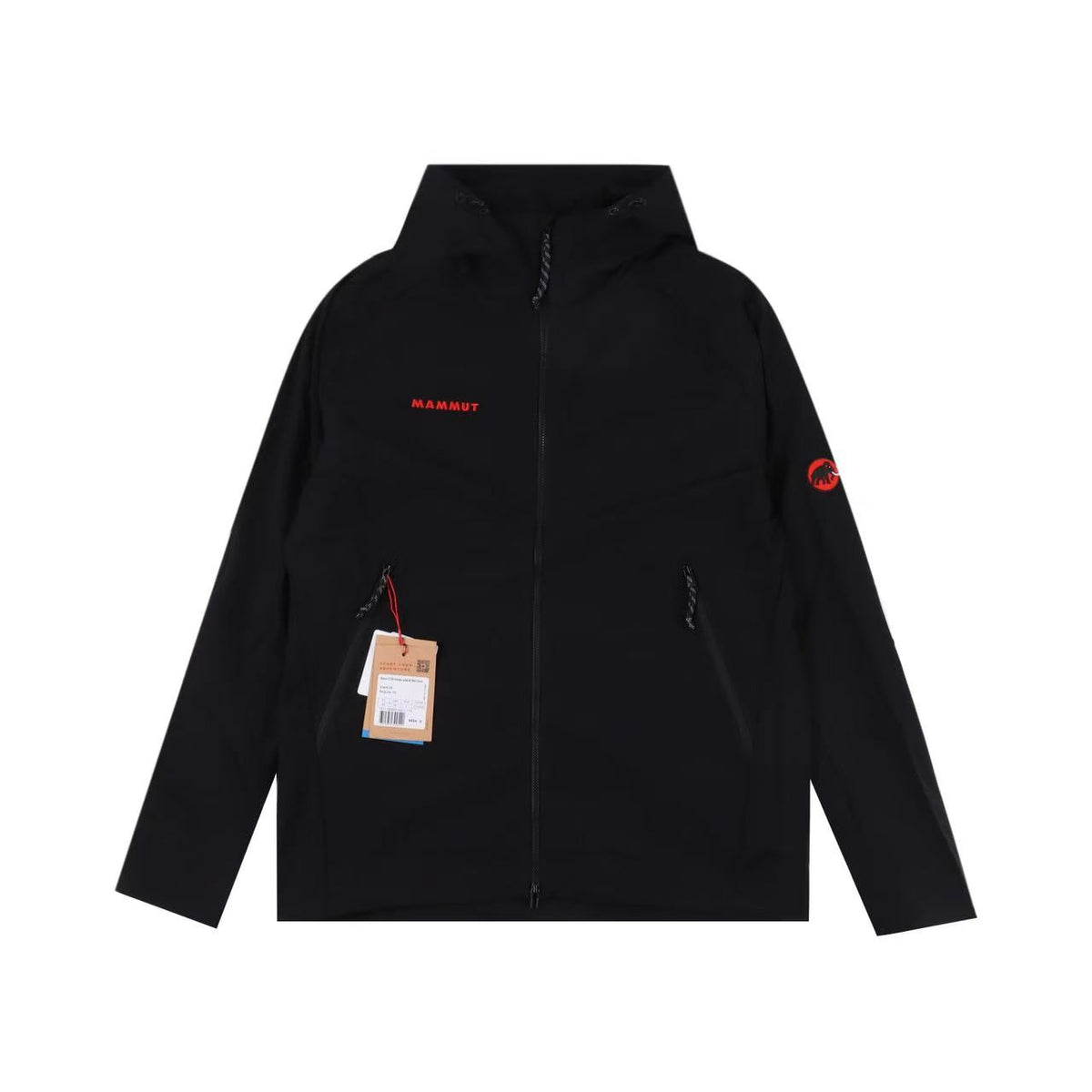 Mammut Men's Hardshell Hooded Jacket – Black | Waterproof Outdoor Shell Jacket