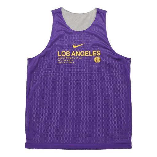 Nike Los Angeles Lakers Reversible Basketball Jersey/Vest | Gray/Purple