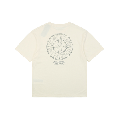 Stone Island Mottled Compass Logo Print T-Shirt | Off-White