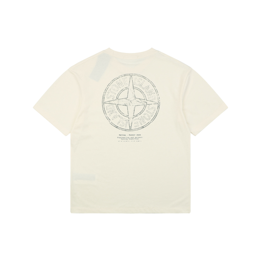 Stone Island Mottled Compass Logo Print T-Shirt | Off-White