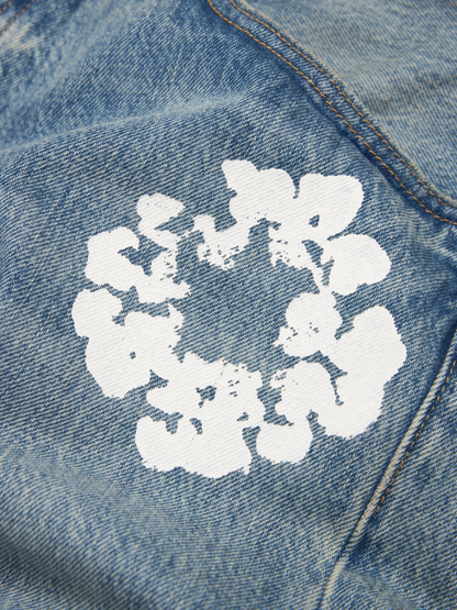 Denim Tears Cotton Wreath Straight Denim Pant | Light Wash