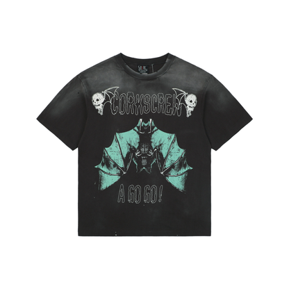Saint Michael Upside-Down Bat Graphic Short-Sleeve T-Shirt