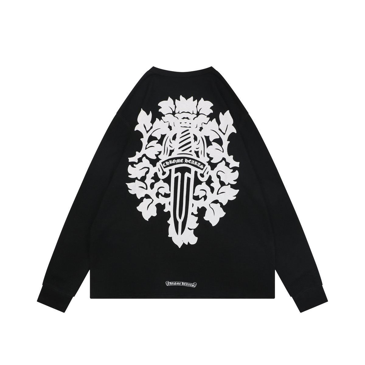 Chrome Hearts Waffle-Knit Long-Sleeve T-Shirt