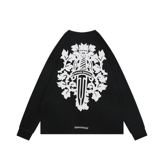 Chrome Hearts Waffle-Knit Long-Sleeve T-Shirt