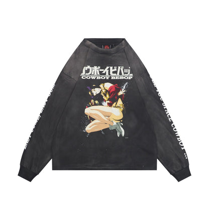 Saint Michael Cowboy Bebop Print Long-Sleeve Top