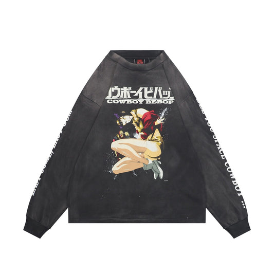 Saint Michael Cowboy Bebop Print Long-Sleeve Top
