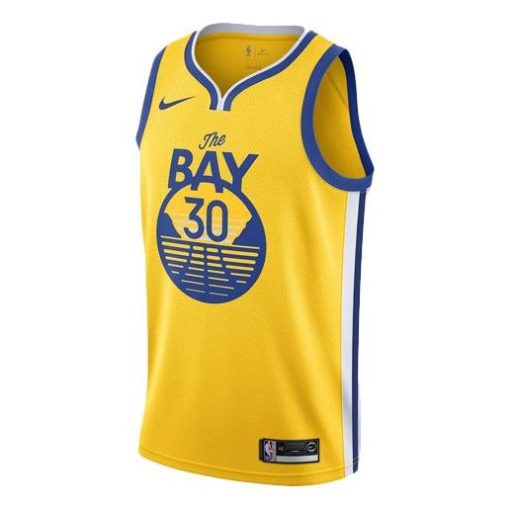 Nike Golden State Warriors Stephen Curry Swingman Basketball Jersey, Yellow