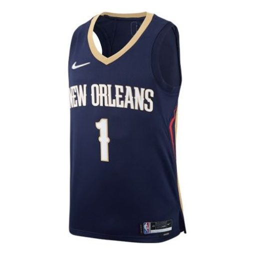 Nike New Orleans Pelicans No. 1 Retro Basketball Jersey | Blue