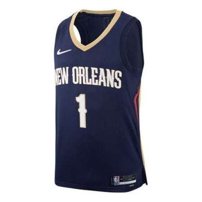 Nike New Orleans Pelicans No. 1 Retro Basketball Jersey | Blue