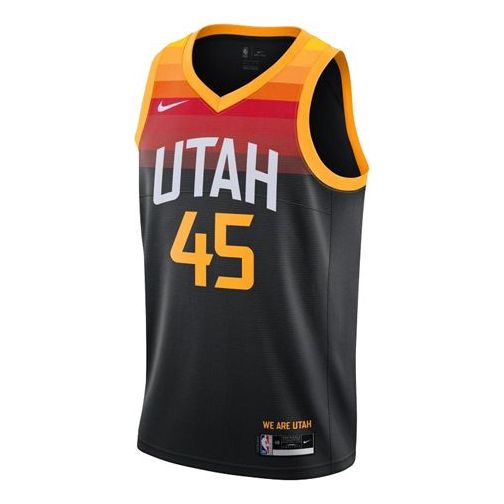 Nike Utah Jazz Donovan Mitchell No. 45 20-21 City Edition Swingman Basketball Jersey, Black