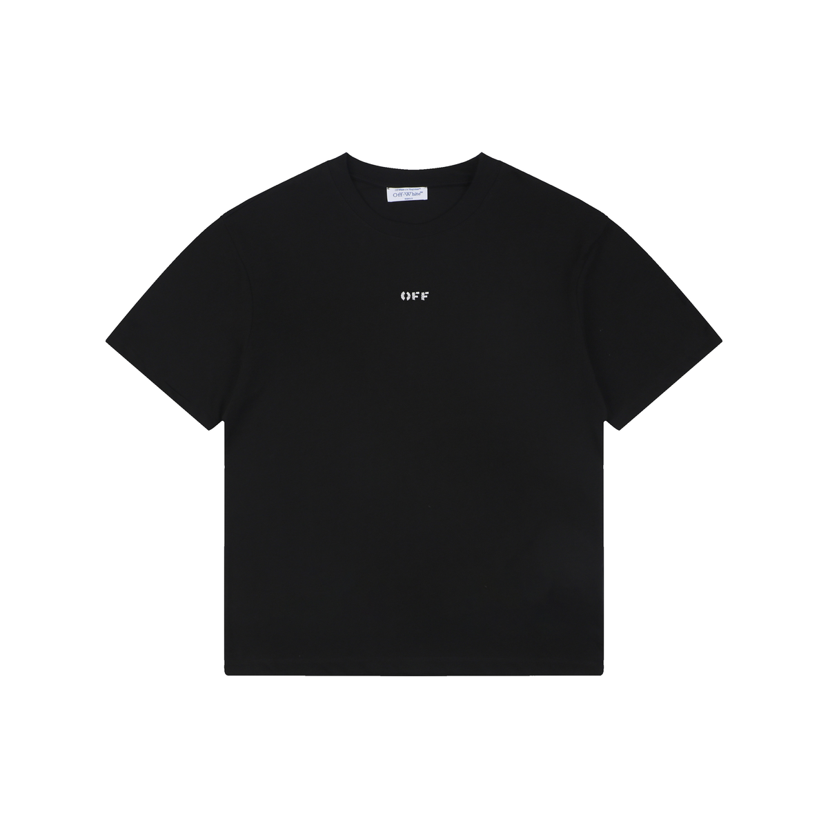 Off-White Beaded Line T-Shirt | Black Short-Sleeve