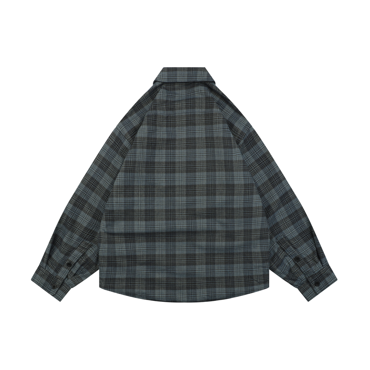 Balenciaga Blue-Grey Plaid Quilted Jacket