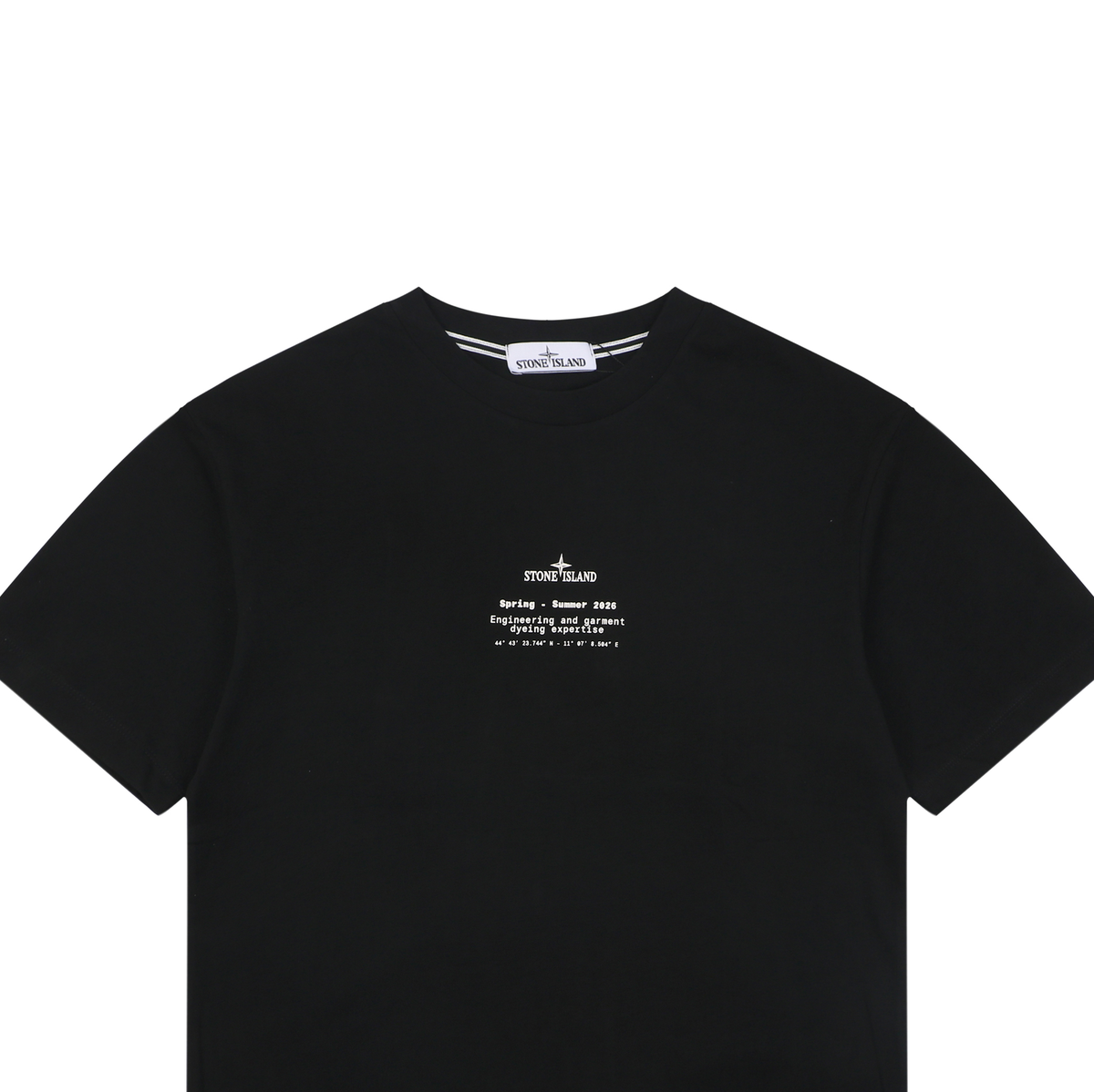 Stone Island Mottled Compass Logo Print T-Shirt | Black