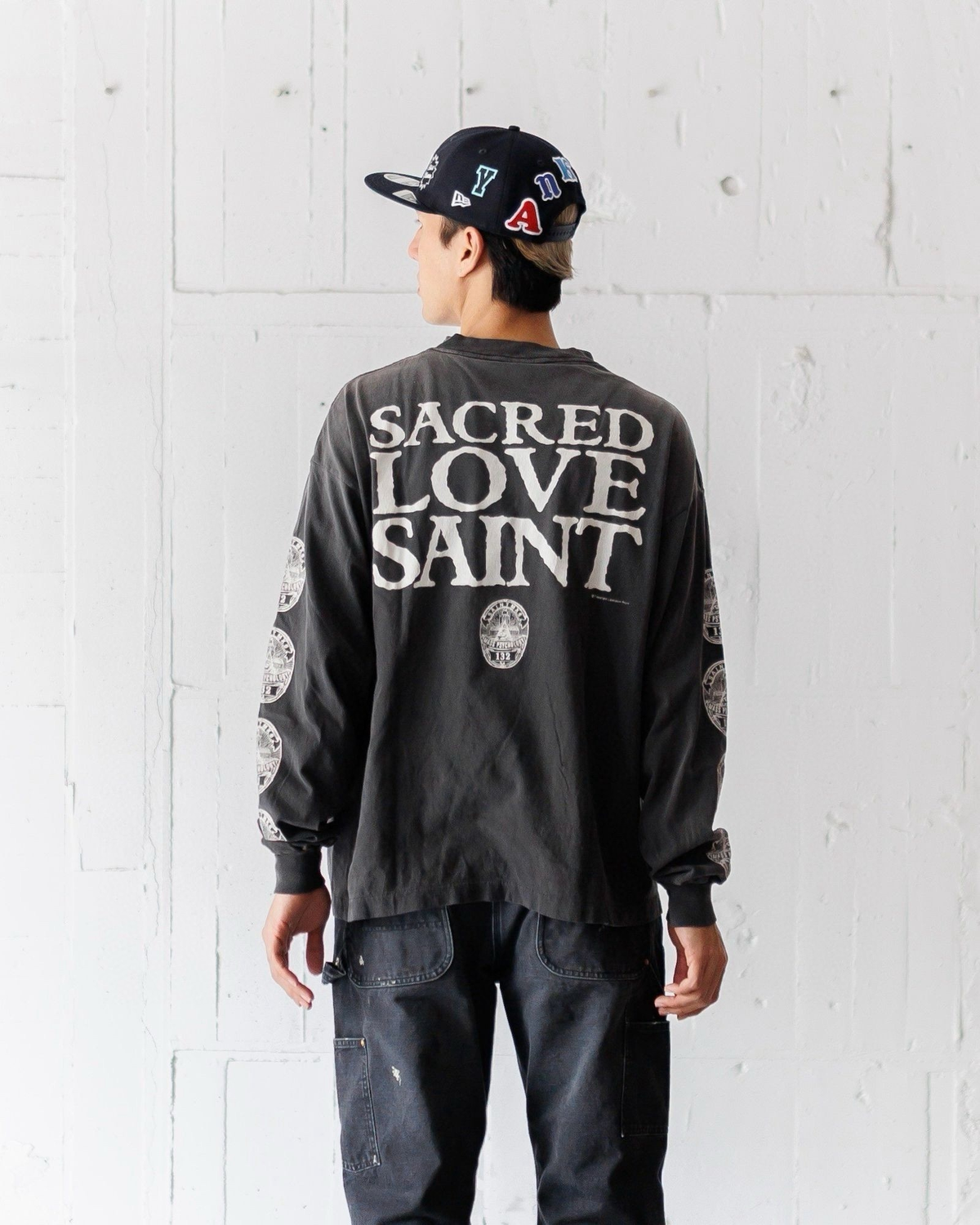Saint Michael Large Jesus Portrait Print Long-Sleeve T-Shirt