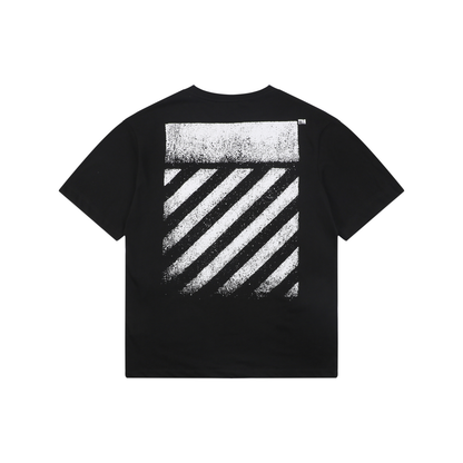 Off-White Inkjet Line Print T-Shirt | Black Short-Sleeve