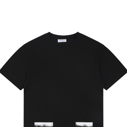 Off-White Inkjet Line Print T-Shirt | Black Short-Sleeve