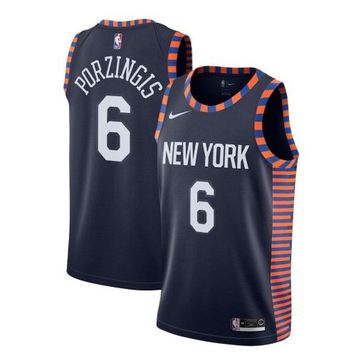 Nike NYC Knicks Porzingis City Edition Swingman Jersey | Navy