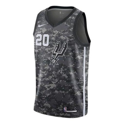 Nike San Antonio Spurs Ginobili No. 20 Swingman Jersey | Black