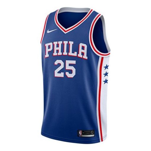 Nike Philadelphia 76ers Simmons 2 No. 5 Basketball Jersey/Vest | Blue