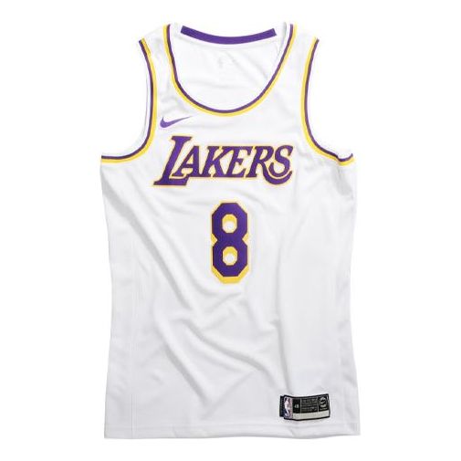 Nike Los Angeles Lakers No. 8 SW Fan Edition Basketball Jersey Vest | Home White
