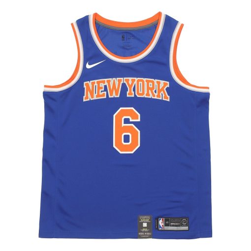 Nike New York Knicks No. 6 Icon Edition Swingman Jersey | Blue