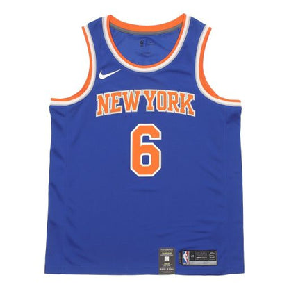Nike New York Knicks No. 6 Icon Edition Swingman Jersey | Blue
