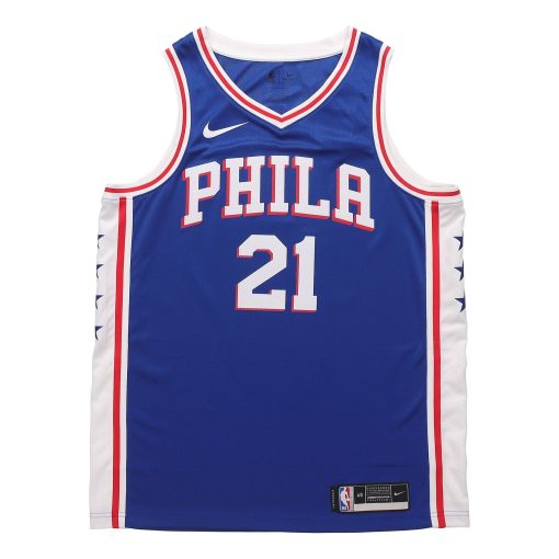 Nike Philadelphia 76ers No. 21 SW Fan Edition Basketball Jersey | Blue