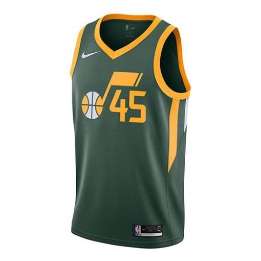 Nike Utah Jazz Donovan Mitchell No. 45 Earned Edition Basketball Jersey, Green