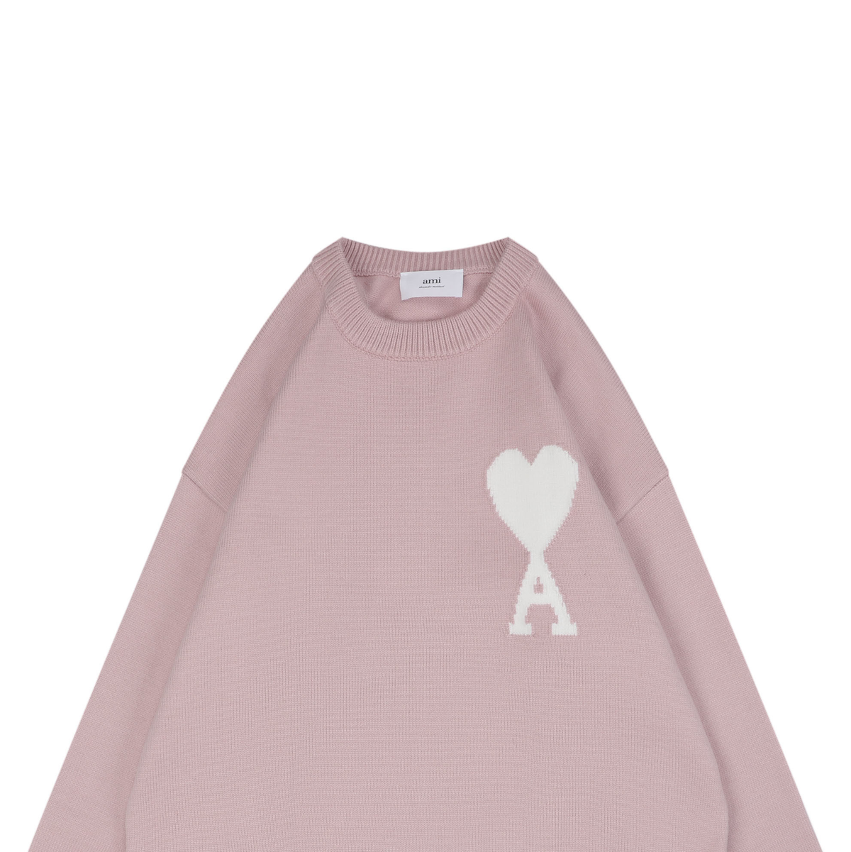 AMI Paris Heart-Jacquard Crew-Neck Sweater