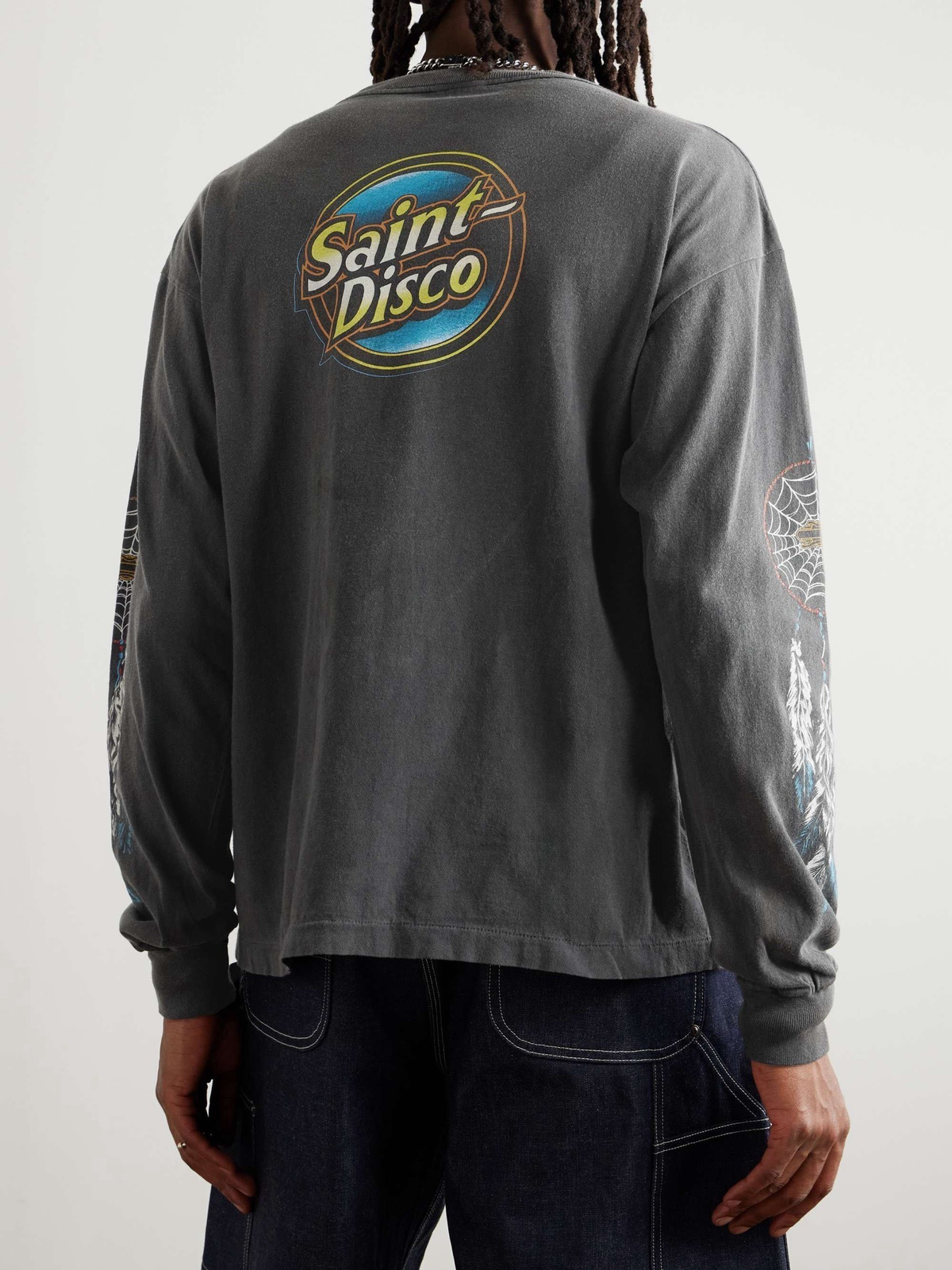 Saint Michael Flying Eagle Feather Print Long-Sleeve T-Shirt