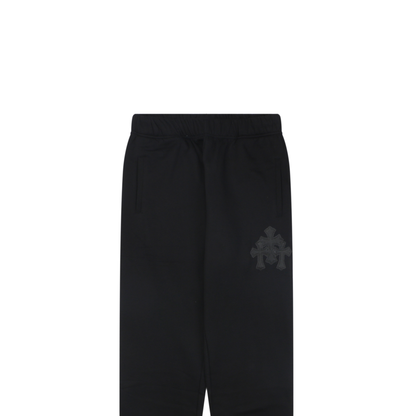 Chrome Hearts Triple Cross Leather Patch Cuffed Sweatpants