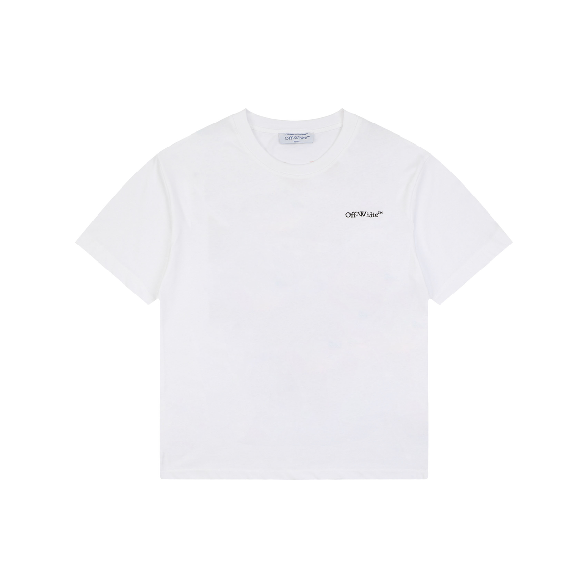 Off-White Free-Form Arrow Embroidery Short-Sleeve T-Shirt - White
