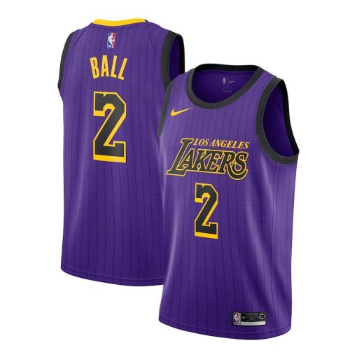 Nike LA Lakers Lonzo Ball Swingman Jersey Vest - Purple/Gold
