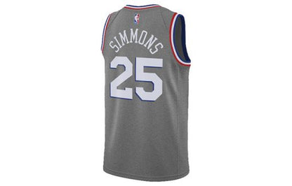 Nike Philadelphia 76ers No. 25 City AU Player Edition Jersey | Gray