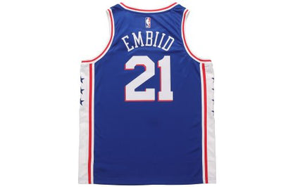 Nike Philadelphia 76ers No. 21 SW Fan Edition Basketball Jersey | Blue