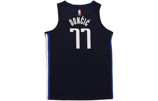 Nike Dallas Mavericks Doncic No. 77 Navy Blue 20–21 SW Fan Edition Basketball Jersey