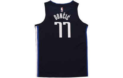 Nike Dallas Mavericks Doncic No. 77 Navy Blue 20–21 SW Fan Edition Basketball Jersey