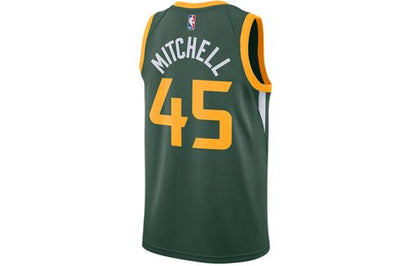 Nike Utah Jazz Donovan Mitchell No. 45 Earned Edition Basketball Jersey, Green