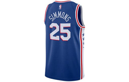 Nike Philadelphia 76ers Simmons 2 No. 5 Basketball Jersey/Vest | Blue