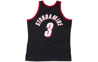 Mitchell & Ness Black Red White Basketball Jersey