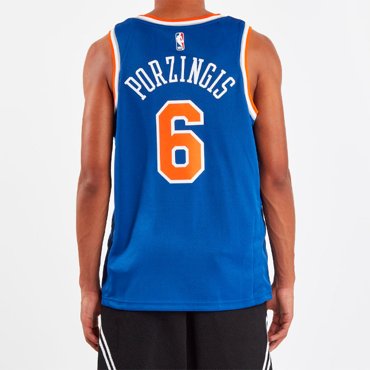 Nike New York Knicks No. 6 Icon Edition Swingman Jersey | Blue