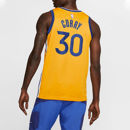 Nike Golden State Warriors Stephen Curry Swingman Basketball Jersey, Yellow