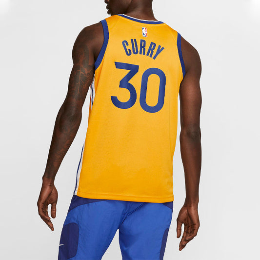 Nike Golden State Warriors Stephen Curry Swingman Basketball Jersey, Yellow