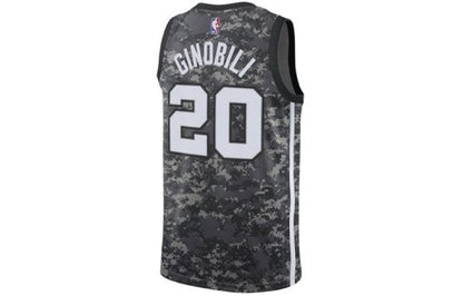 Nike San Antonio Spurs Ginobili No. 20 Swingman Jersey | Black