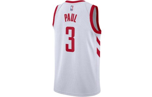 Nike Houston Rockets Paul No. 3 SW Fan Edition Basketball Jersey Vest | White