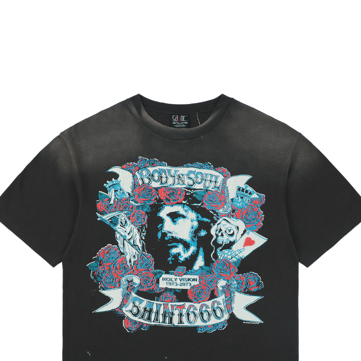 Saint Michael Rose and Jesus Graphic Short-Sleeve T-Shirt