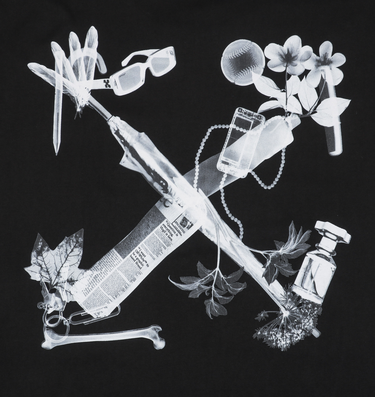 Off-White Digital Headphones Arrow Print T-Shirt | Black Short-Sleeve