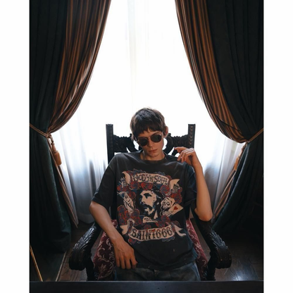 Saint Michael Rose and Jesus Graphic Short-Sleeve T-Shirt