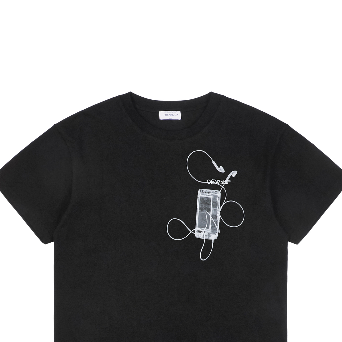 Off-White Digital Headphones Arrow Print T-Shirt | Black Short-Sleeve